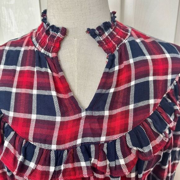 Free People Charlie ruffle plaid top NWT size XS - Picture 15 of 15